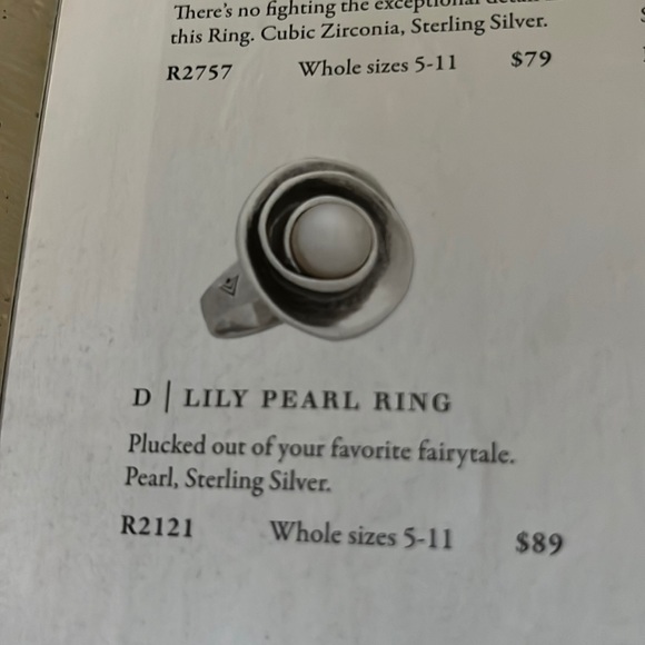 Silpada Lily Pearl Ring size 6 - Picture 4 of 4